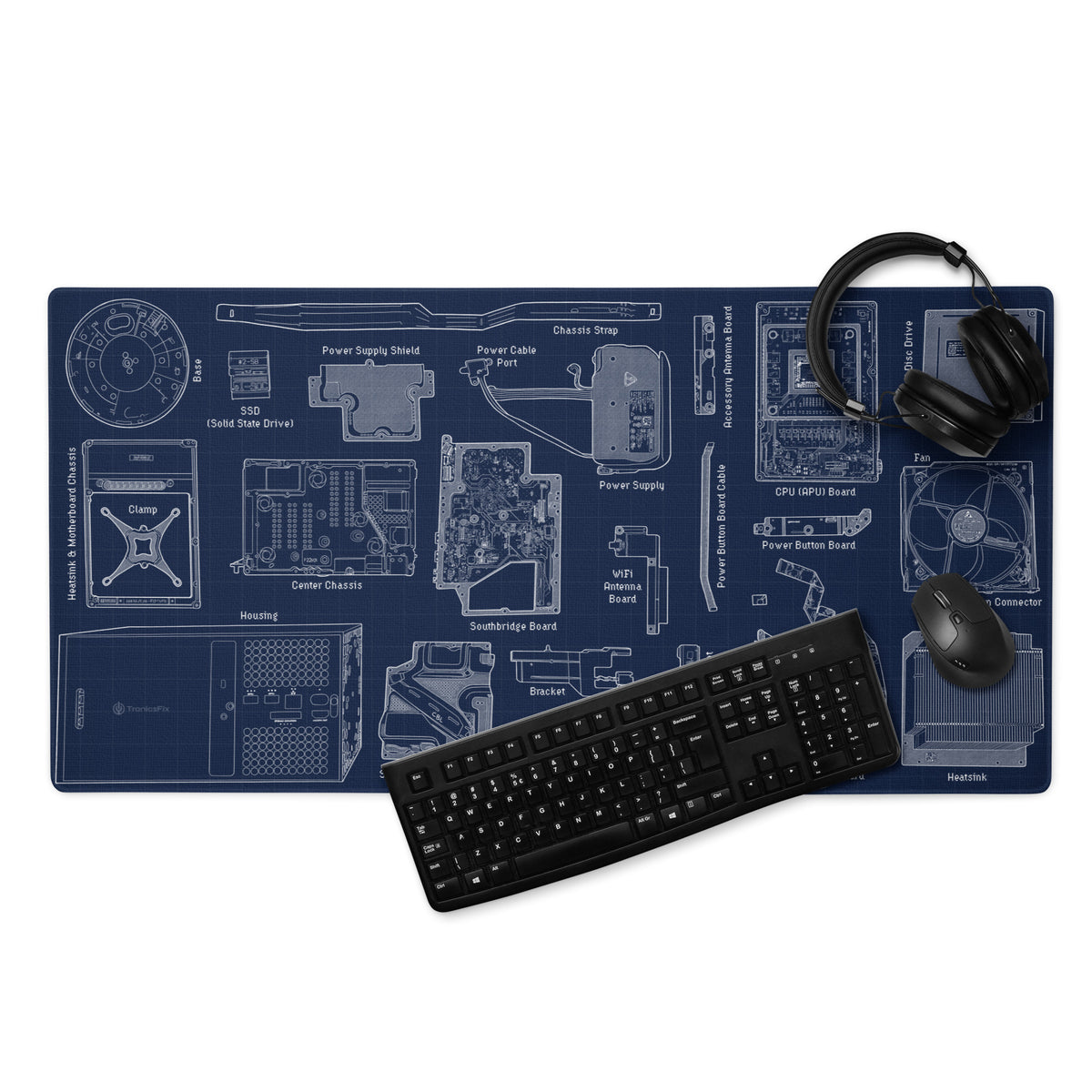 Box Game Console Sketch Desk Mat - Print on Demand — TronicsFix LLC