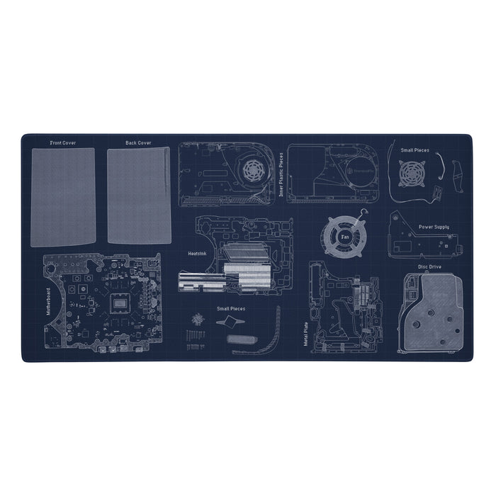 Curve Game Console Sketch Desk Mat - Print on Demand