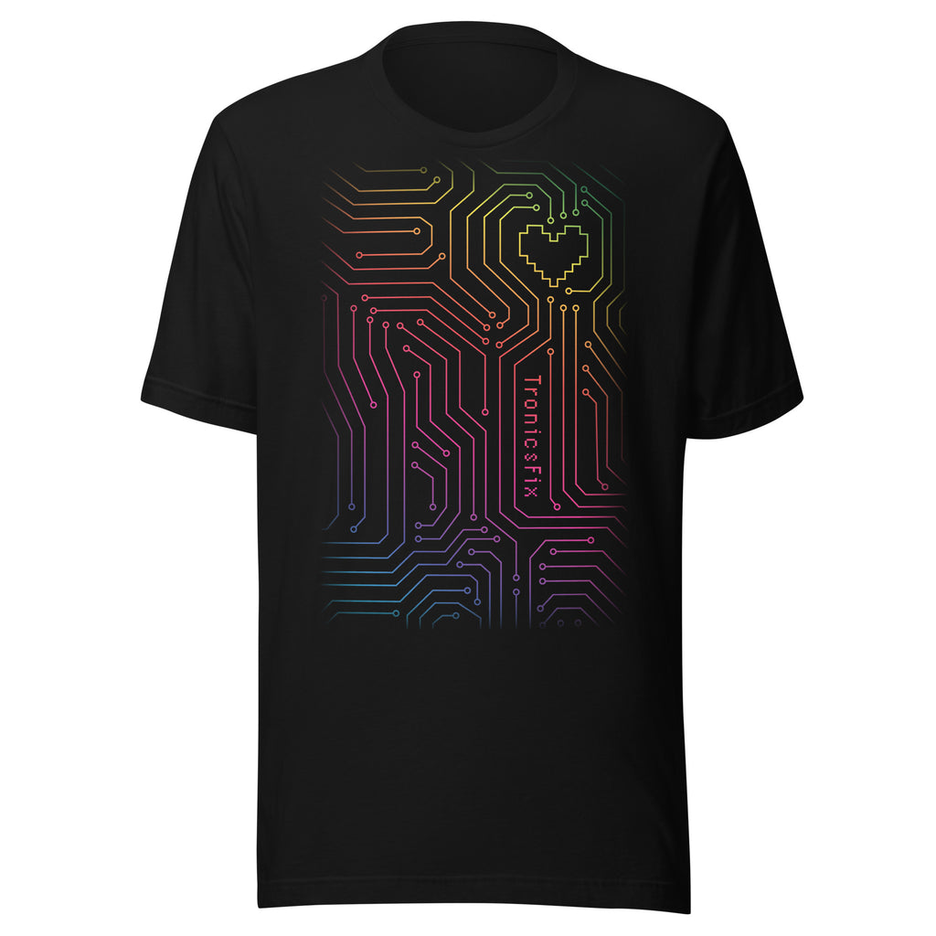 Colorful Circuit Board Unisex T-Shirt — TronicsFix LLC