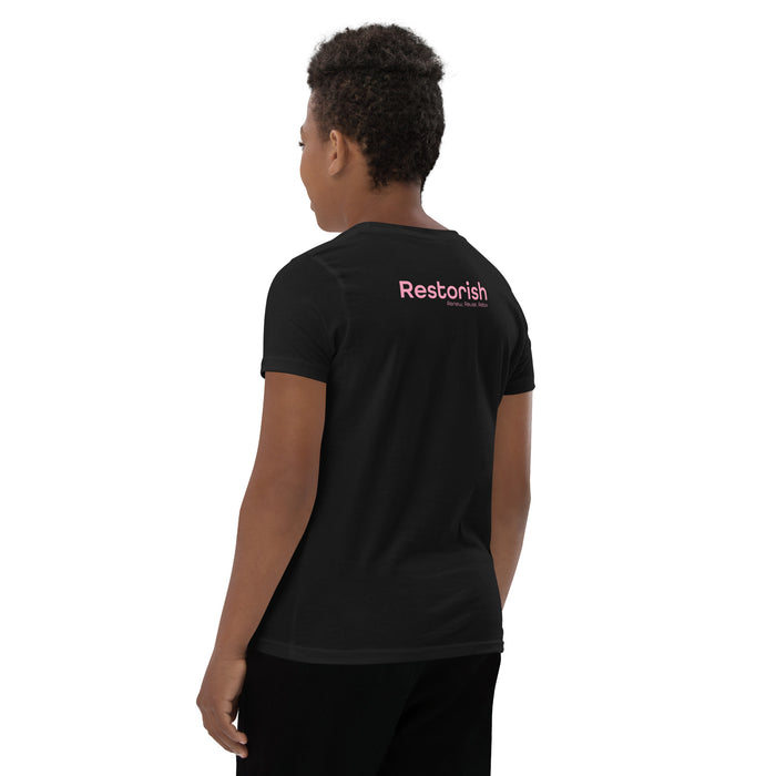 Restorish Youth T-Shirt - Pink Logo